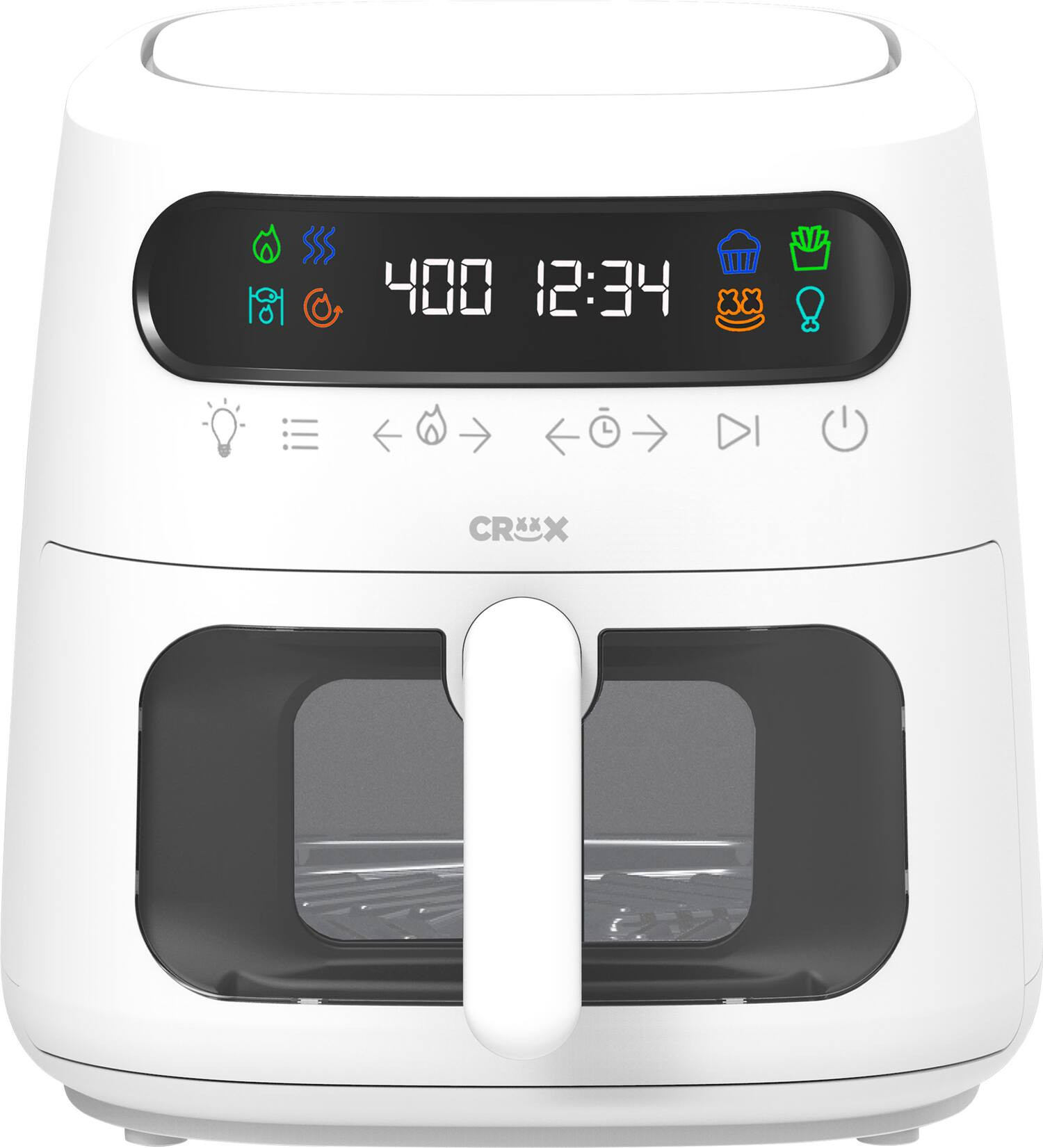 CRUX 8-qt. Digital Air Fryer Kit with TurboCrisp White 17500 - Best Buy | Best Buy U.S.