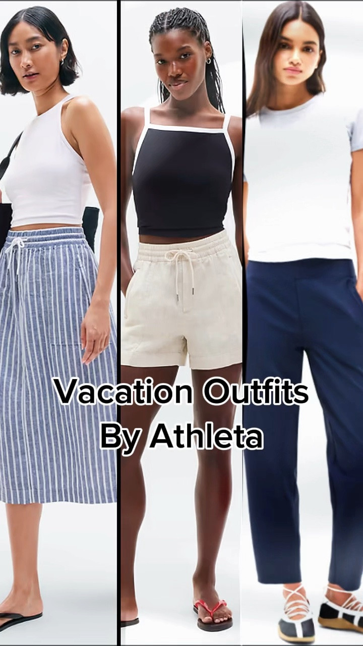 Athleta is one of my go to’s for vacation wear! These finds are perfect for your summer travels! I love their pants for airplanes, their shorts for hiking and causal sightseeing, their skirts and dresses pair well with sneakers for sightseeing and alfresco dining!

#LTKOver40 #LTKTravel #LTKSwim
