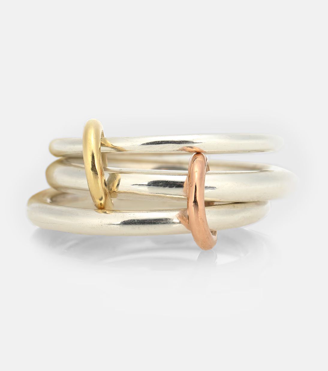 Daphne 18kt gold and sterling silver linked rings | Mytheresa (US/CA)