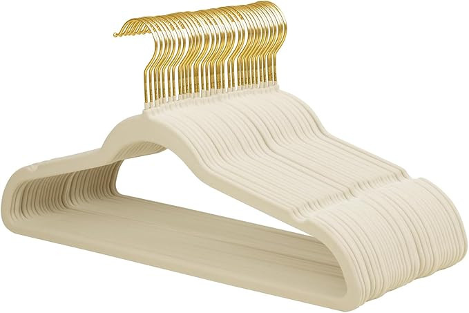 ManGotree Velvet Hangers, Coat & Suite Hangers, No-Slip Felt Hangers, Ultra-Slim Space Saving Han... | Amazon (US)