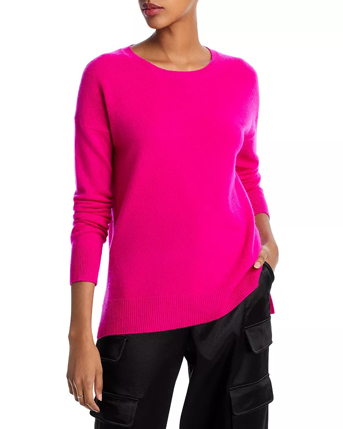 High Low Crewneck Cashmere Sweater - 100% Exclusive | Bloomingdale's (US)