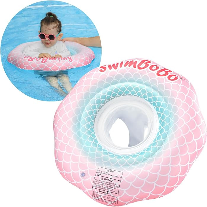 Inflatable Baby Swimming Float with Safety Seat Fun Swimming Pool Toys for Age 6-36 Months Toddle... | Amazon (US)