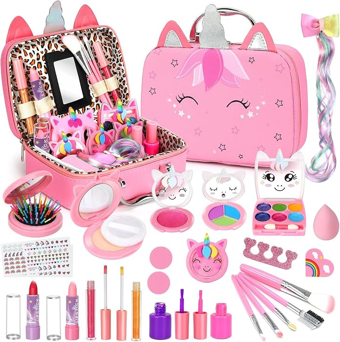 Heaning Kids Washable Makeup Girl Toys - Real Makeup Kit Kid Make up Set for Toddlers Children Pr... | Amazon (US)