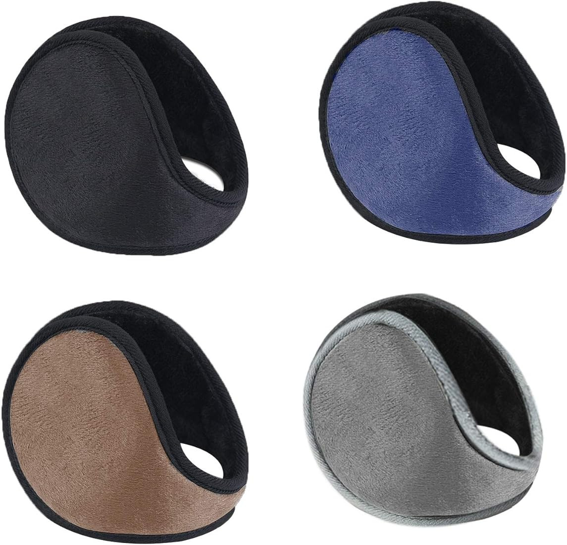 4 Pack Multicolor Winter Outdoor Sports Snowboarding Windproof Plush Earmuffs Unisex Earmuffs | Amazon (US)