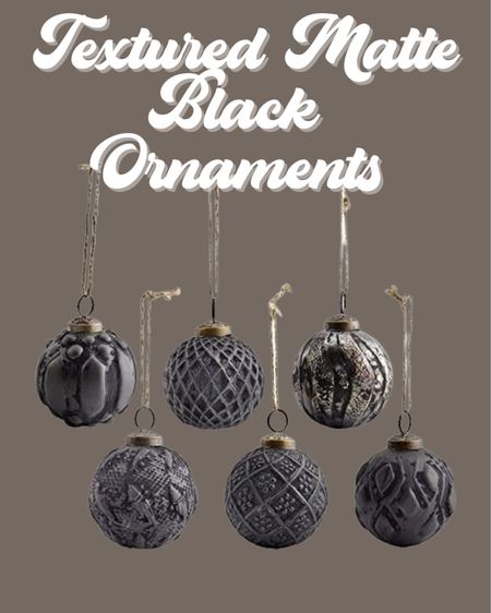 Textured Matte Black modern ornaments!

#LTKSeasonal #LTKhome #LTKHoliday