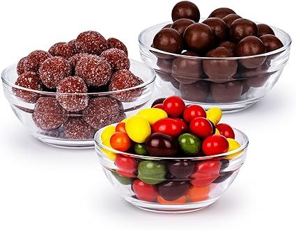 Mini Glass Pinch Prep Bowls for Sauce, Snack, Dessert & Dip Bowls - Clear Stackable Small Glass B... | Amazon (US)