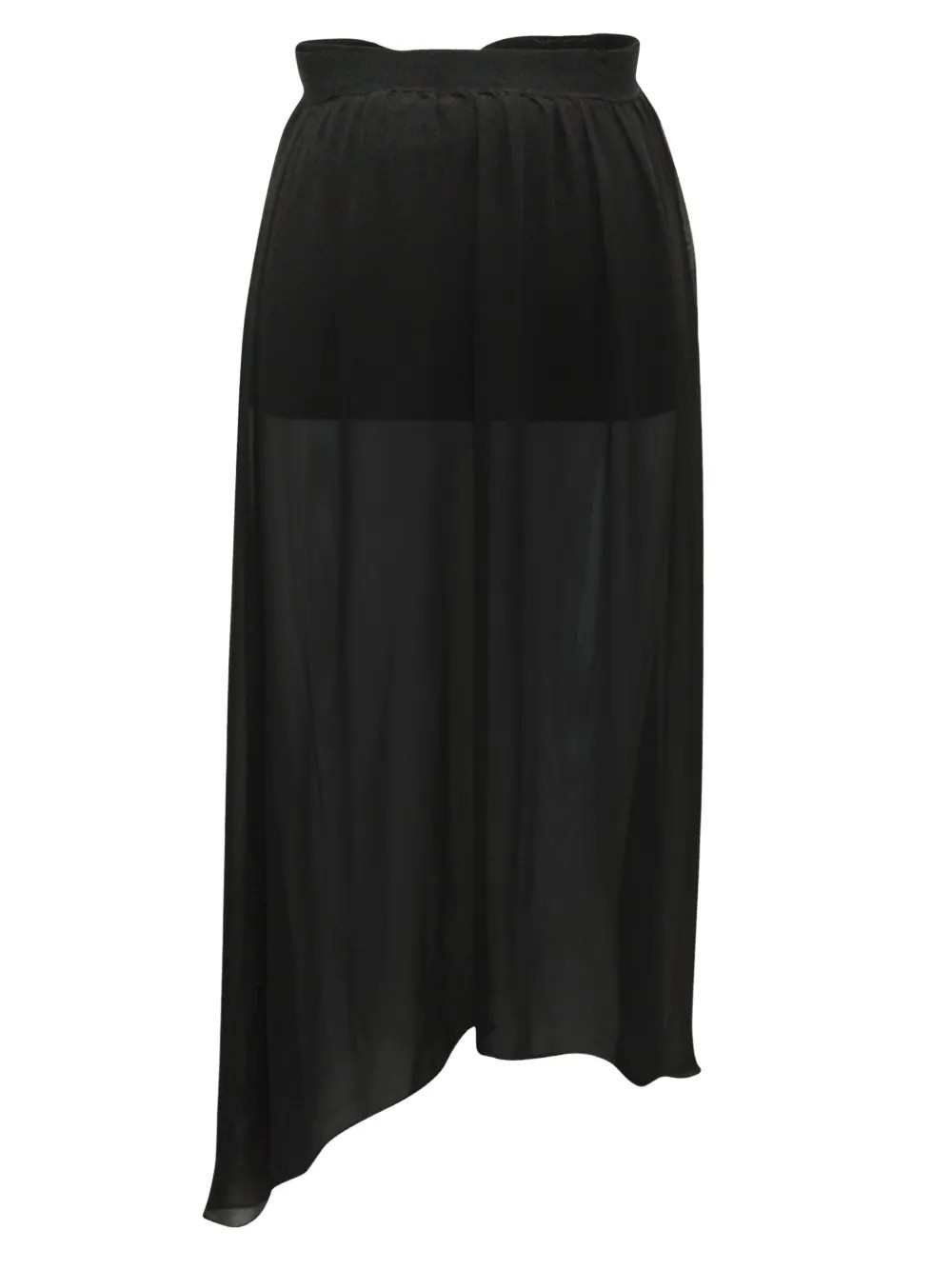 alice + olivia ruffle sheer midi skirt - Black | Farfetch Global