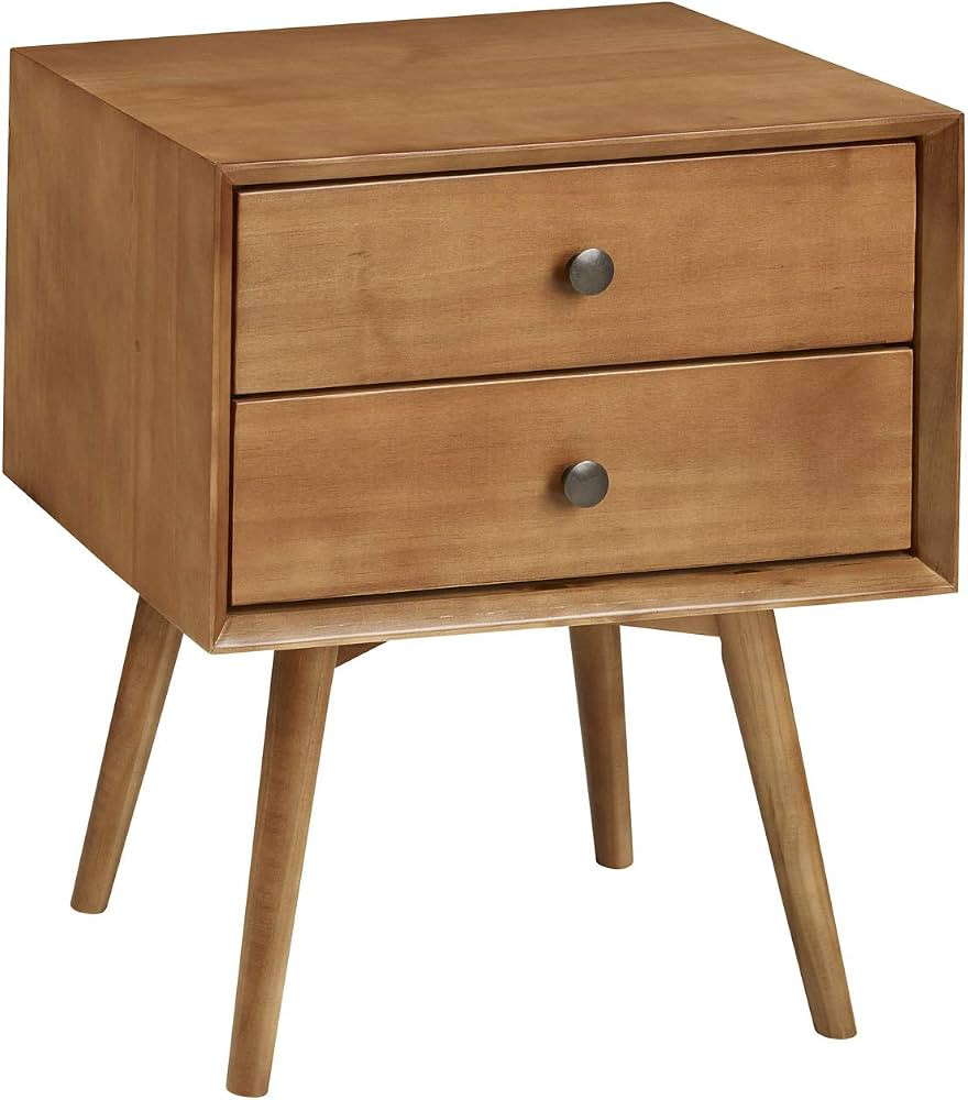 Walker Edison Mid Century Modern Wood Nightstand Side Table Bedroom Storage Drawer Bedside End Ta... | Amazon (US)