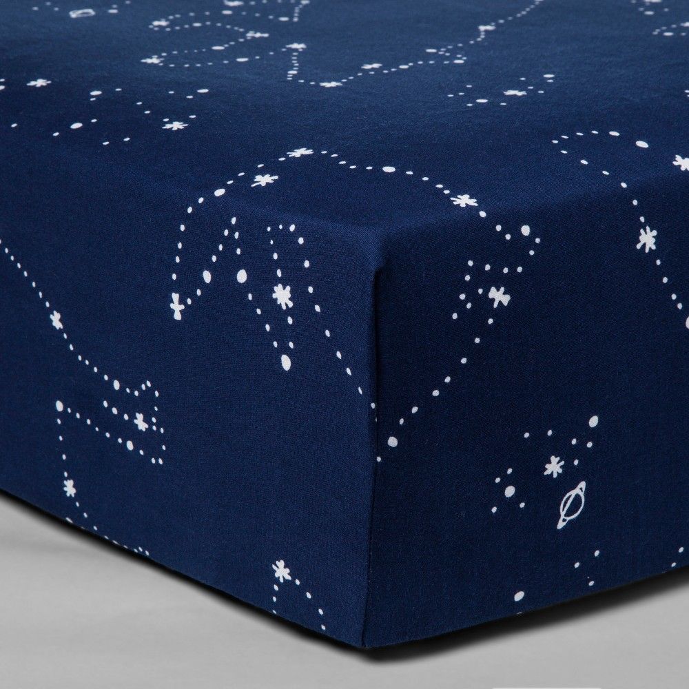 Fitted Crib Sheet Constellation - Cloud Island Navy | Target