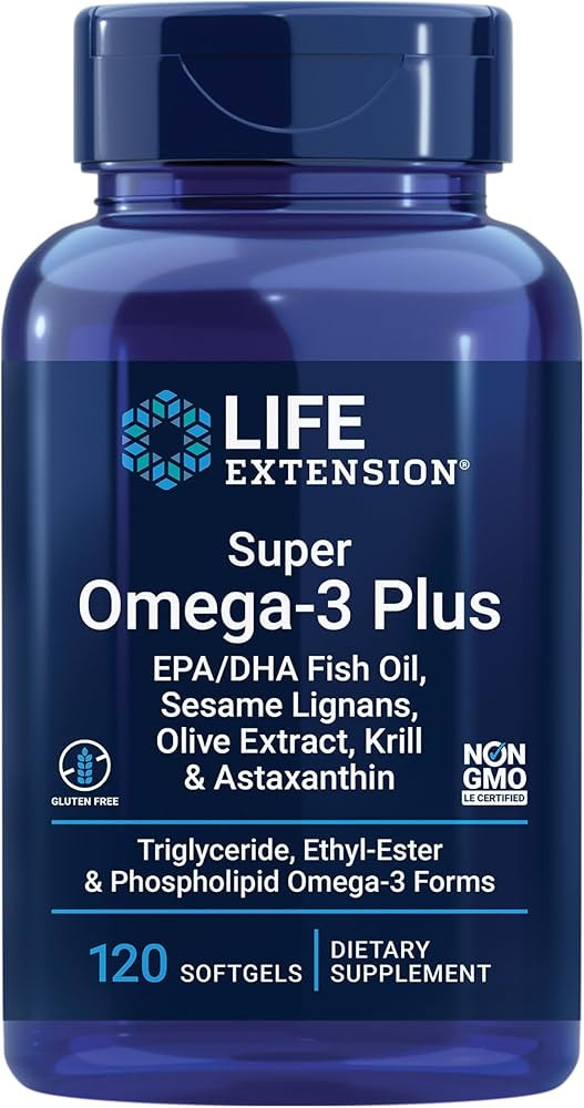 Life Extension Super Omega-3 Plus EPA/DHA Fish Oil, Sesame Lignans, Olive Extract, Krill & Astaxa... | Amazon (US)