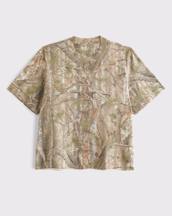 Men's Vintage-Inspired Cropped Tee | Men's Tops | Abercrombie.com | Abercrombie & Fitch (US)