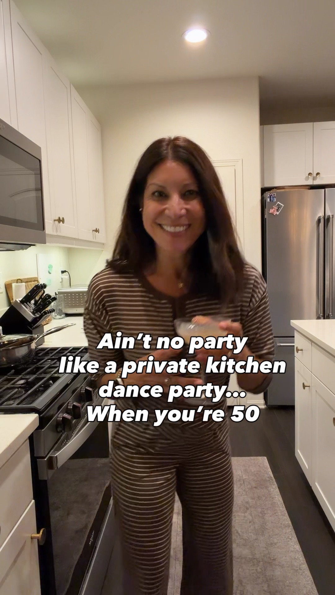 Am I right? Especially in new pajamas. Dance moves are old but I don’t care! 

Dirty martini inspired by @graziaheartsgiorgio

#LTKootd #LTKPetite #LTKSeasonal