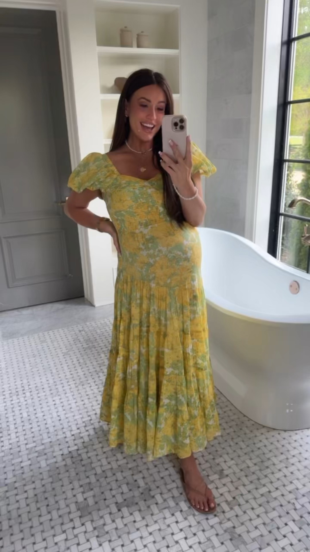 Butter yellow, smocked dress, floral dress, summer dress, sandals 

#LTKSeasonal #LTKWatchNow #LTKBump