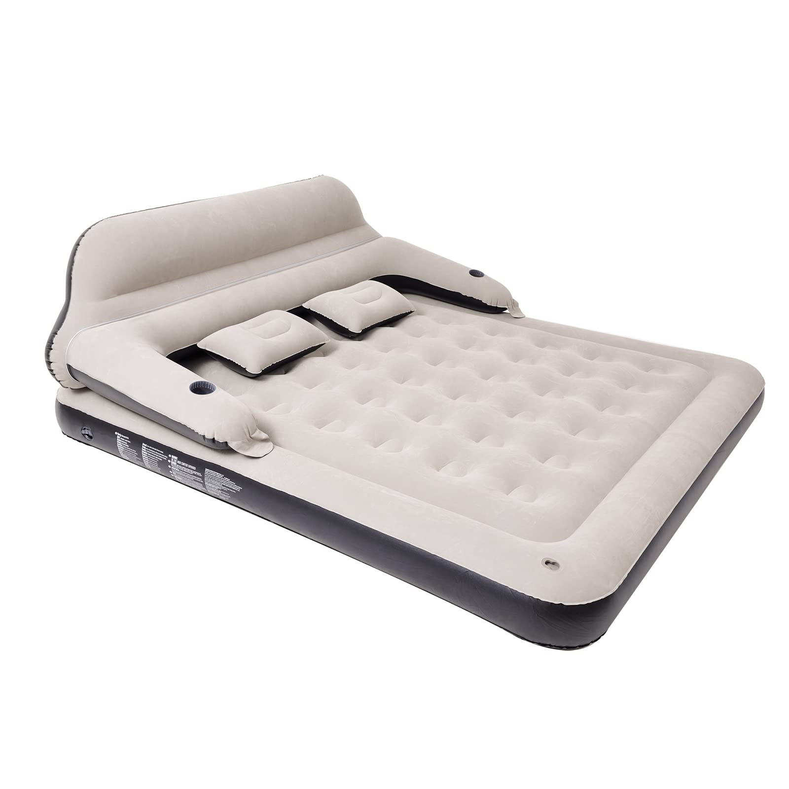 Outraveler Queen Size Air Mattress Inflatable Bed with Backrest and Pillows,Blow Up Couch Sofabed | Amazon (US)