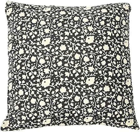 Creative Co-Op Vintage Inspired Floral Block Pattern Square Cotton Decorative Throw Pillow, 1 Cou... | Amazon (US)
