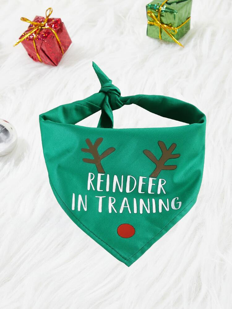 Christmas 1pc Letter Graphic Pet Bandana | SHEIN