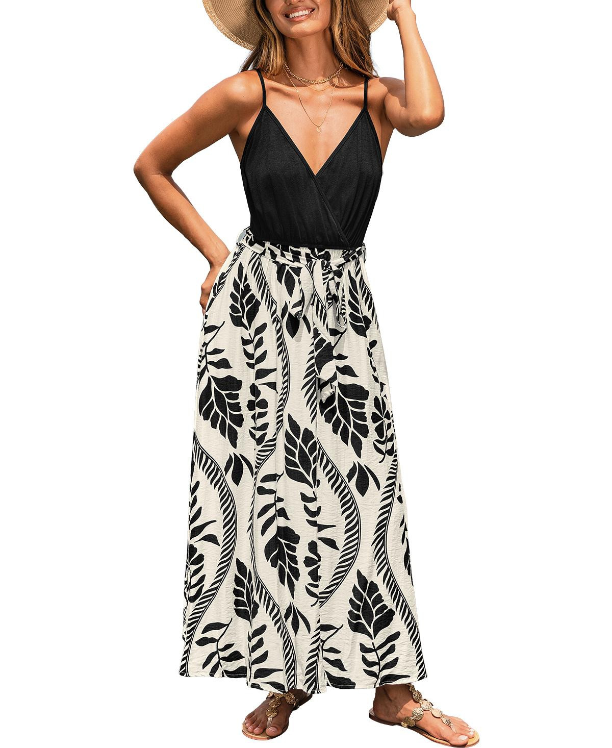 Cupshe Women's Sundown Mood Tropical Maxi Beach Dress - White | Macy's
