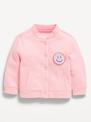 Button-Front Graphic Bomber Jacket for Baby | Old Navy (US)