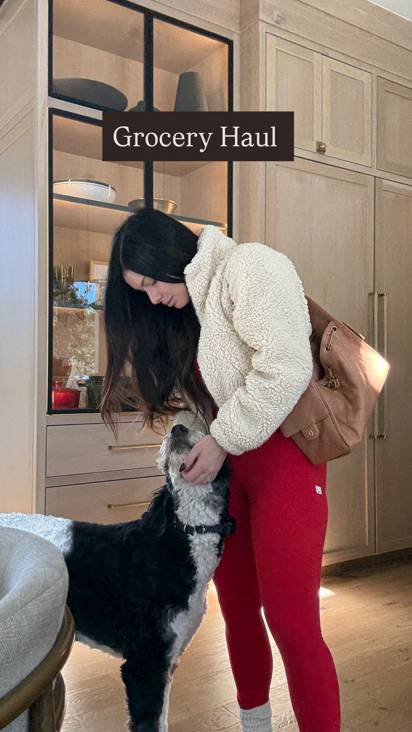 Obsessed with the Cherry leggings. This color is so good! Linking similar sherpa jackets. This exact one can't be linked. 

 #LTKdayinmylife #LTKootd #LTKmomlife