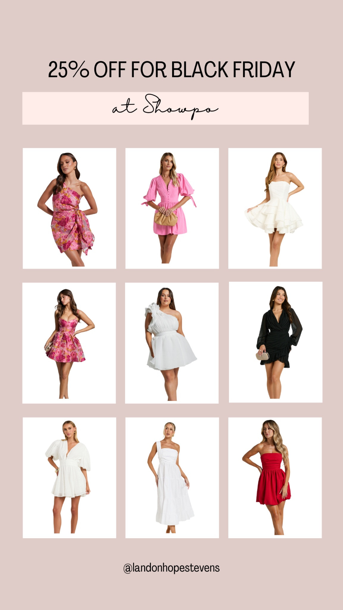 👗✨ 25% OFF Dresses at Showpo! From flirty florals to classic whites and little black dresses, Showpo has the perfect outfit for every occasion. Whether you're attending a holiday party or planning a date night, these styles are guaranteed to turn heads. Tap to shop your faves and save big during their Black Friday sale! 🖤💃 #ShowpoStyle #HolidayReady #BlackFridayDeals #FashionForward #ChicLooks

#LTKSaleAlert #LTKStyleTip #LTKCyberWeek