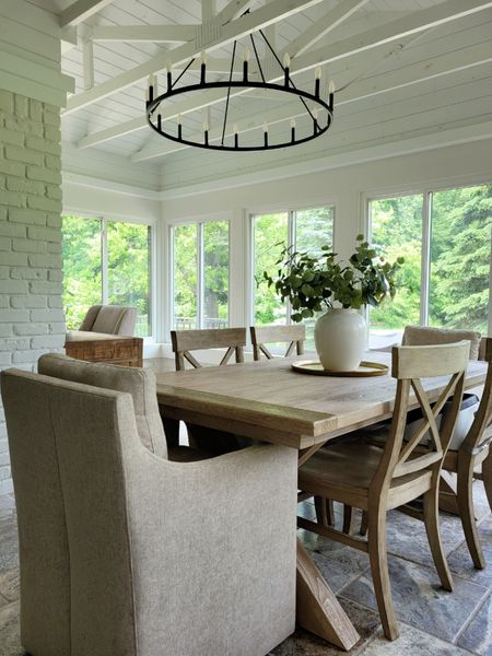New chandelier and upholstered dining chairs from Amazon! Dining room,  breakfast room,  chandelier, upholstered dining chairs,  amazon home, 

#LTKHome