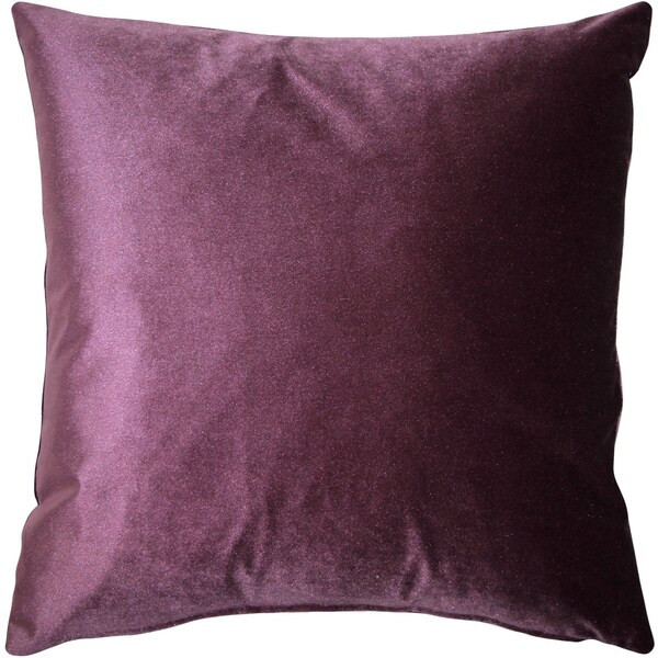 Pillow Decor - Corona Aubergine Velvet Pillow 16x16 | Bed Bath & Beyond