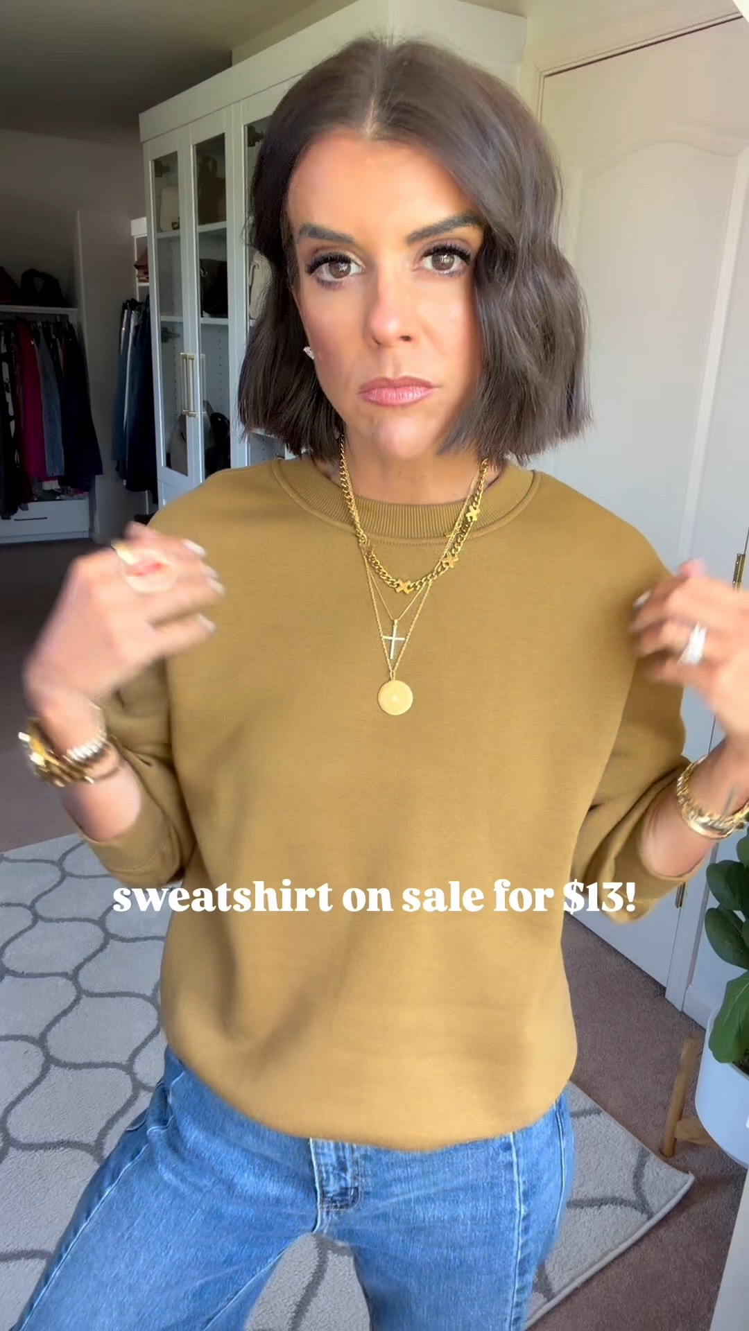 I love this Walmart sweatshirt! Size xs 
Size 0 in jeans