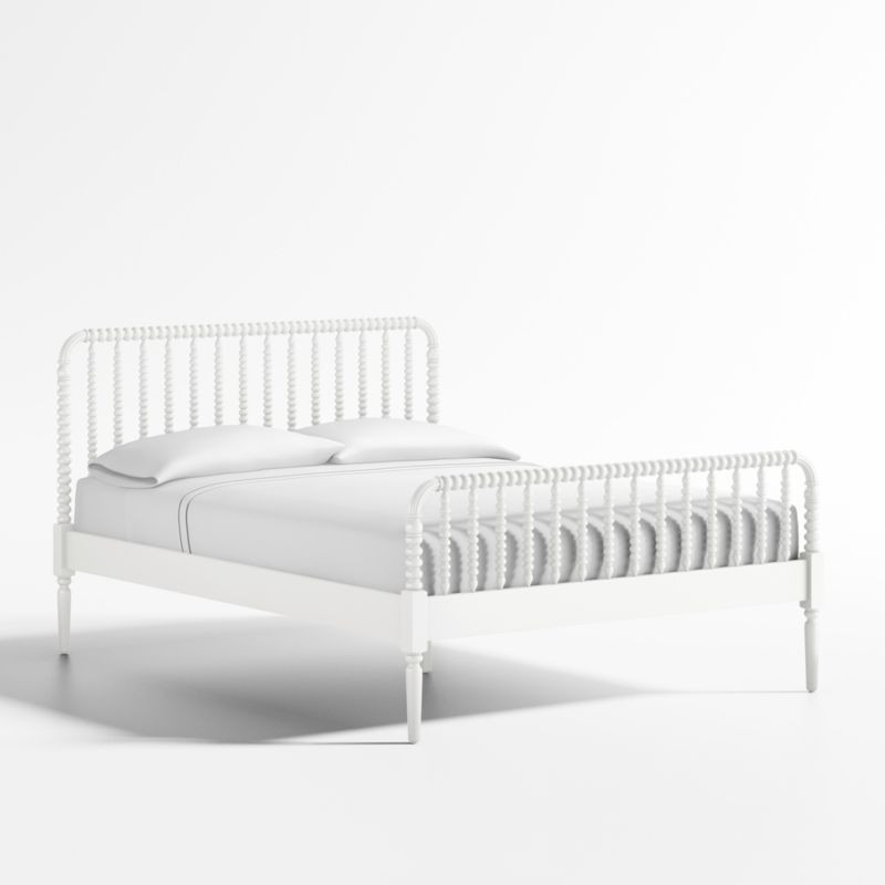 Jenny Lind White Wood Spindle Kids Queen Bed + Reviews | Crate & Kids | Crate & Barrel