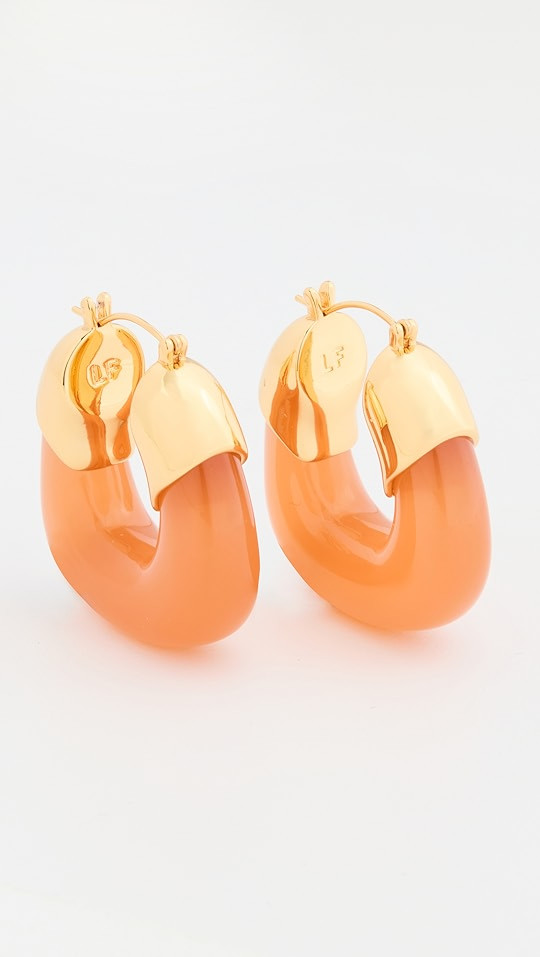 Resin Hoops In Melon | Shopbop