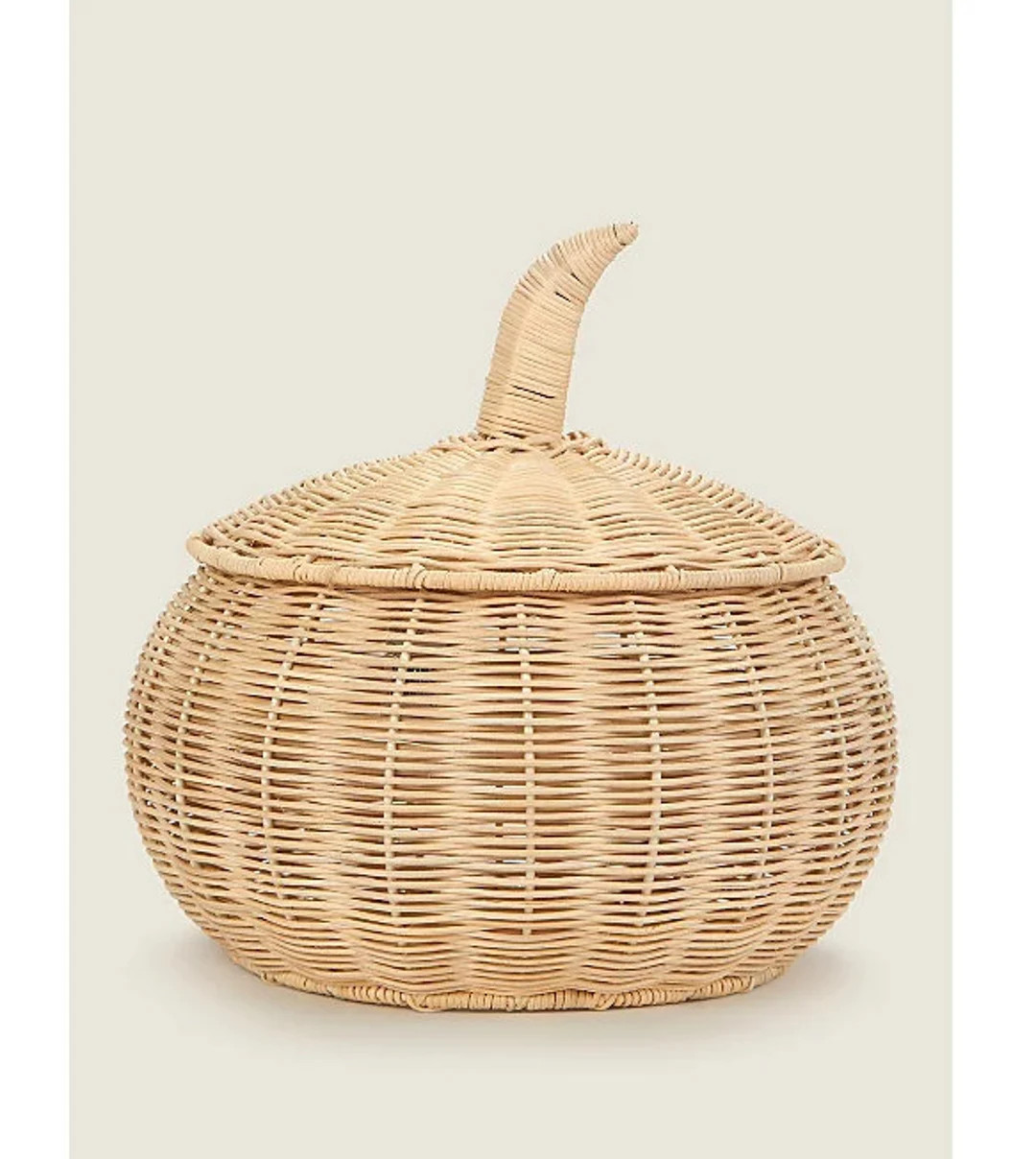 Natural Rattan Pumpkin Basket Autumn Decor Halloween Decor - Etsy | Etsy (US)