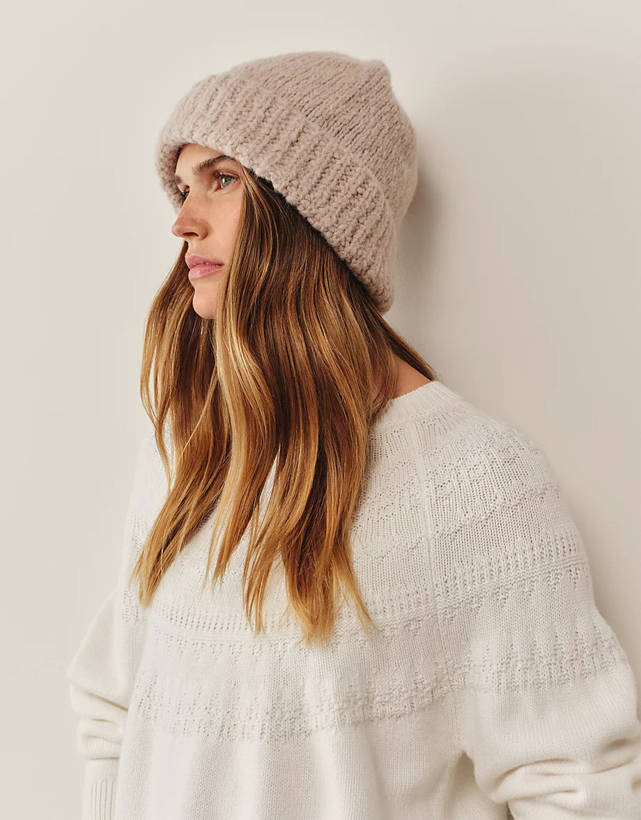 Change Stitch Beanie Hat with Alpaca | The White Company UK & ROW