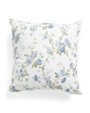 20x20 Embroidered Roses With Striped Reverse Side Pillow | Throw Pillows | Marshalls | Marshalls