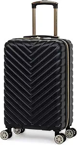 Kenneth Cole Reaction Women's Madison Square Hardside Chevron Expandable Luggage, Black, 20-Inch ... | Amazon (US)