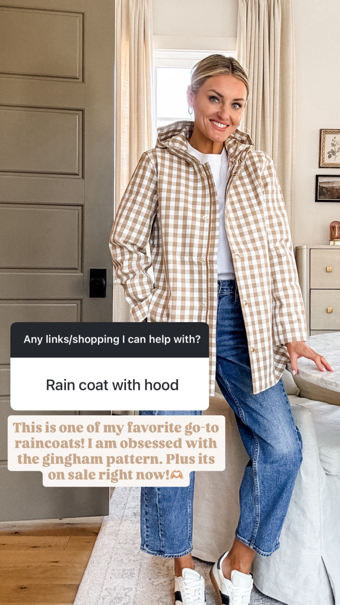 How cute is this gingham rain coat?! Grab it while it’s on sale!

Loverly Grey, J.Crew Factory, gingham rain coat, gingham rain jacket 

#LTKootd #LTKSeasonal