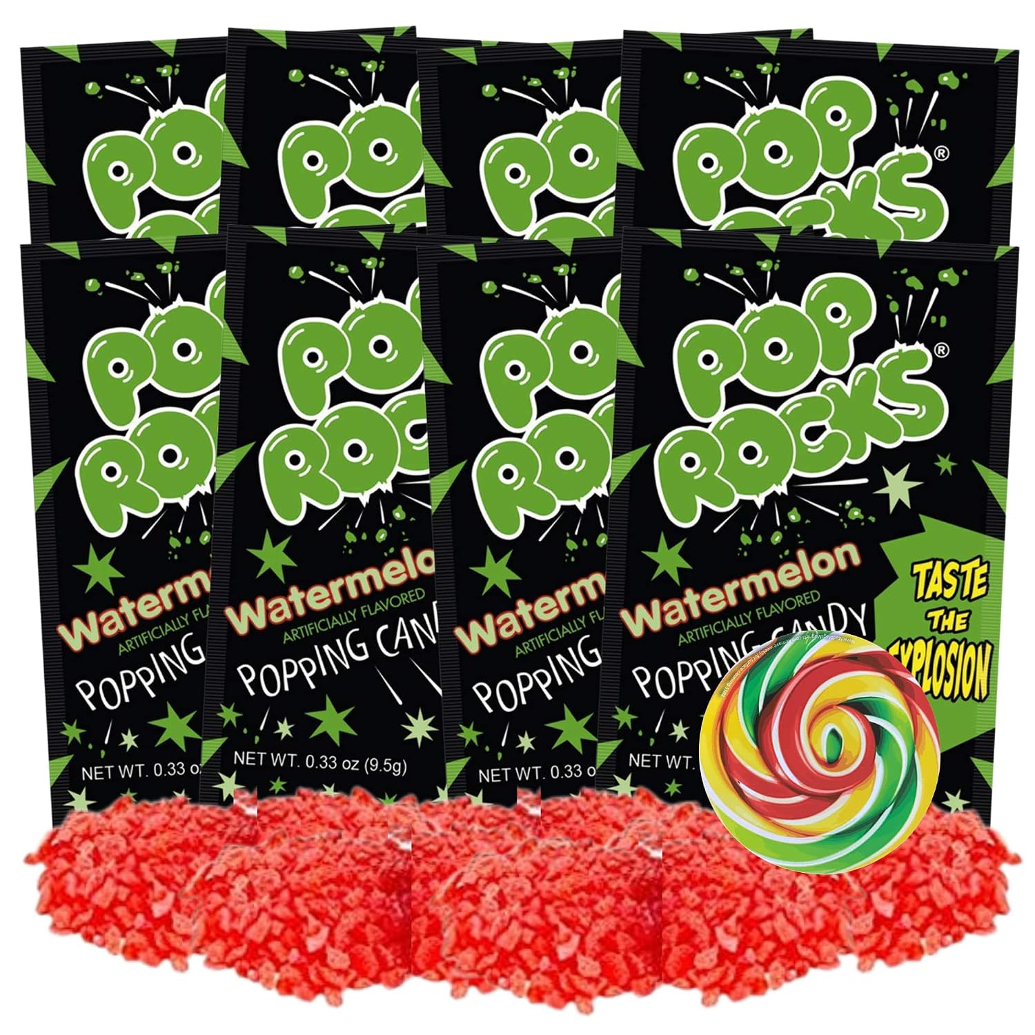 Watermelon Flavored Crackling Pop Rocks, Bulk Sizzling Candies for Present Fillers, Party Favor H... | Amazon (US)