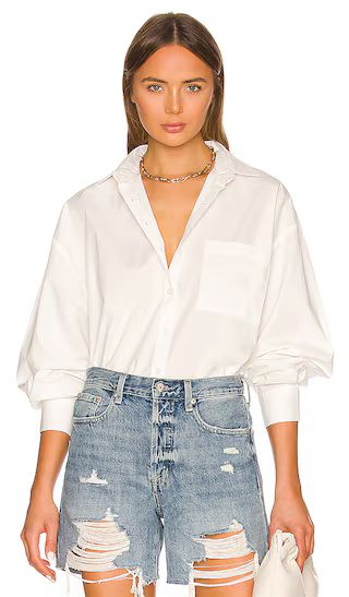Sloane Over Sized Shirt in Le Blanc | Revolve Clothing (Global)
