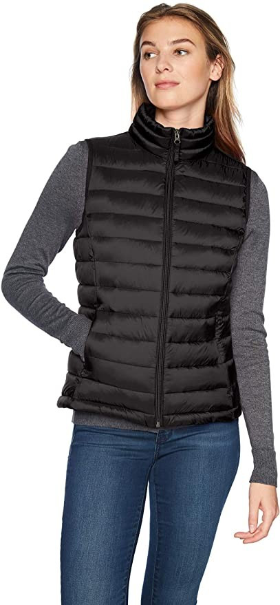 Amazon Essentials Women's Lightweight Water-Resistant Packable Down Vest | Amazon (US)