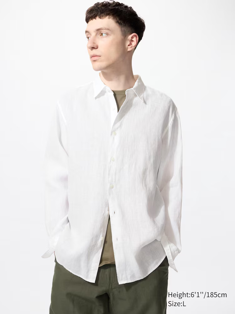 100% Premium Linen Shirt | UNIQLO (UK)