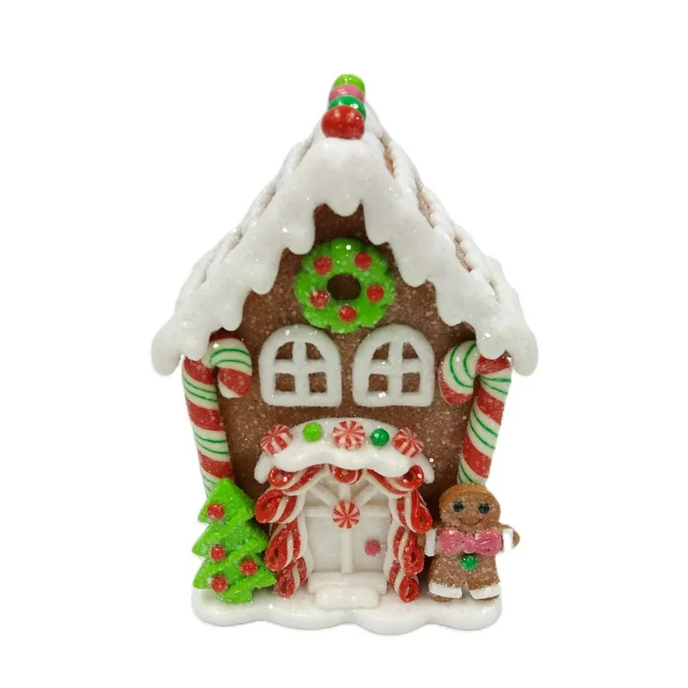 Christmas Village Multicolor Gingerbread House Decoration, 5", by Holiday Time | Walmart (US)