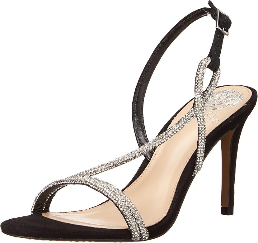 Vince Camuto Women's Footwear Luanna Crystal Strap High Heel Sandal Heeled | Amazon (US)
