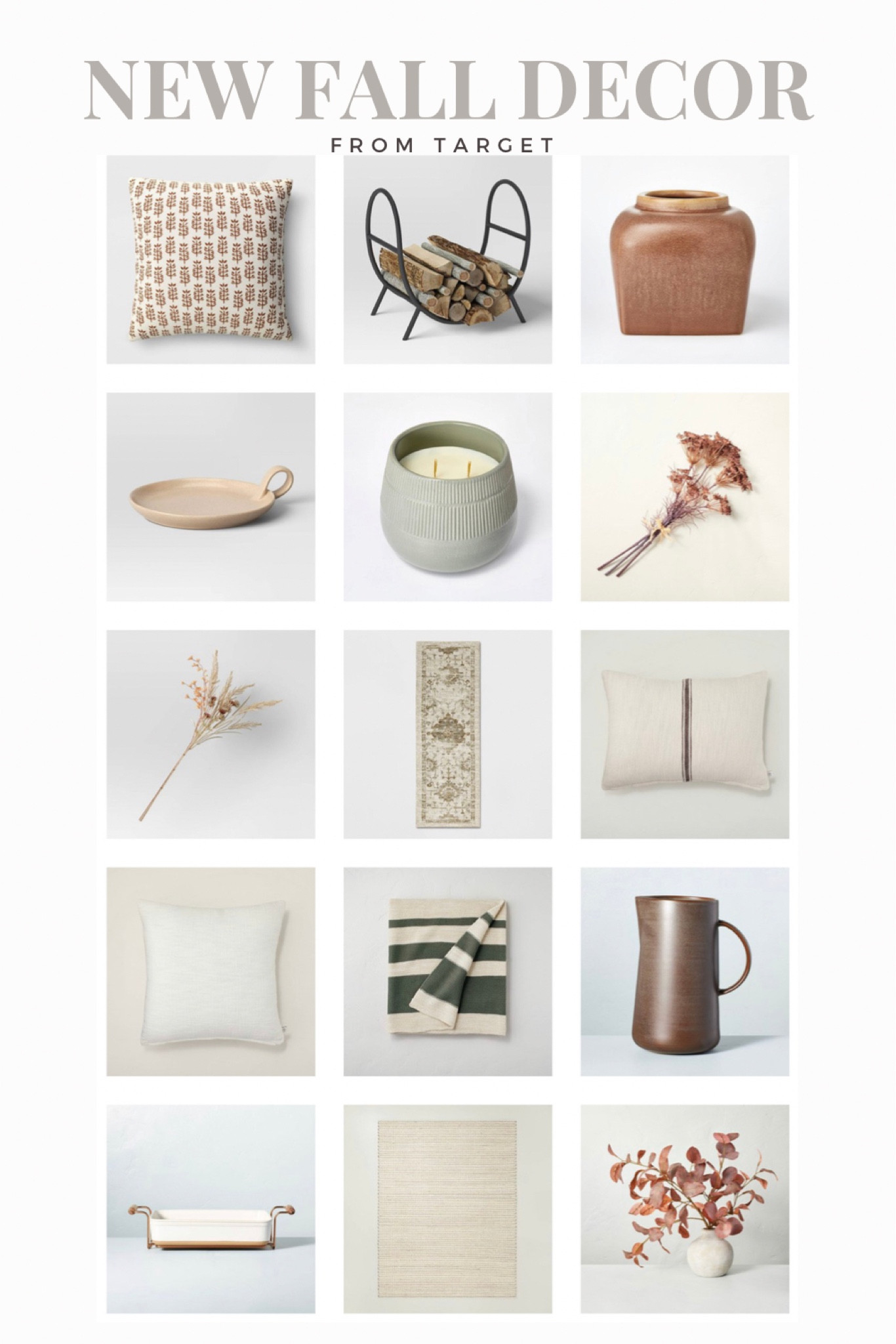 New fall home decor from Target!


Affordable fall decor, budget decor, home decor on a budget, throw pillow, fireplace log holder, brown vase, shelf decor, fall candle, candle holder, mantel decor, fireplace decor, lumbar pillow, faux florals, fall florals, fall stems, kitchen rug, entryway rug, neutral runner, living room decor, Target clearance 

#LTKunder50 #LTKunder100 #LTKsalealert