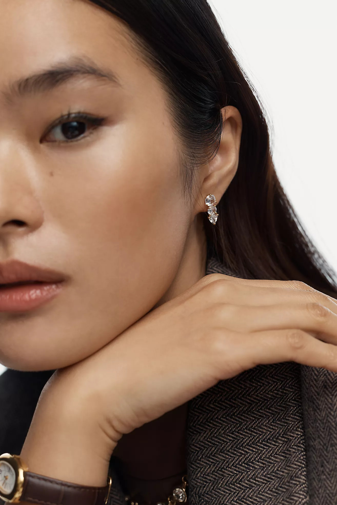 Tri-Stone Earrings | Anthropologie (US)