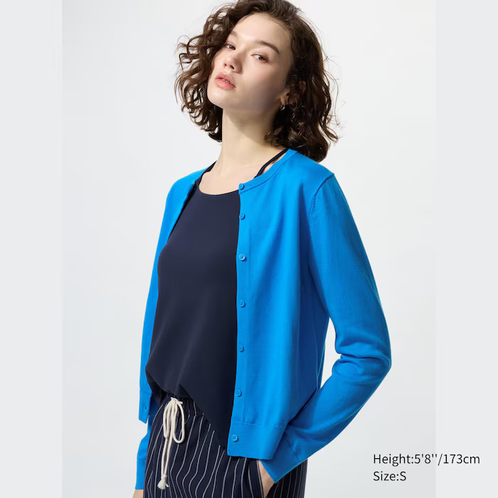 UV Protection Crew Neck Cardigan | UNIQLO (US)
