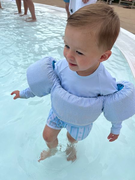 Baby boy swimsuit! #swimsuit #rashguard #swimtrunks 

#LTKkids #LTKswim