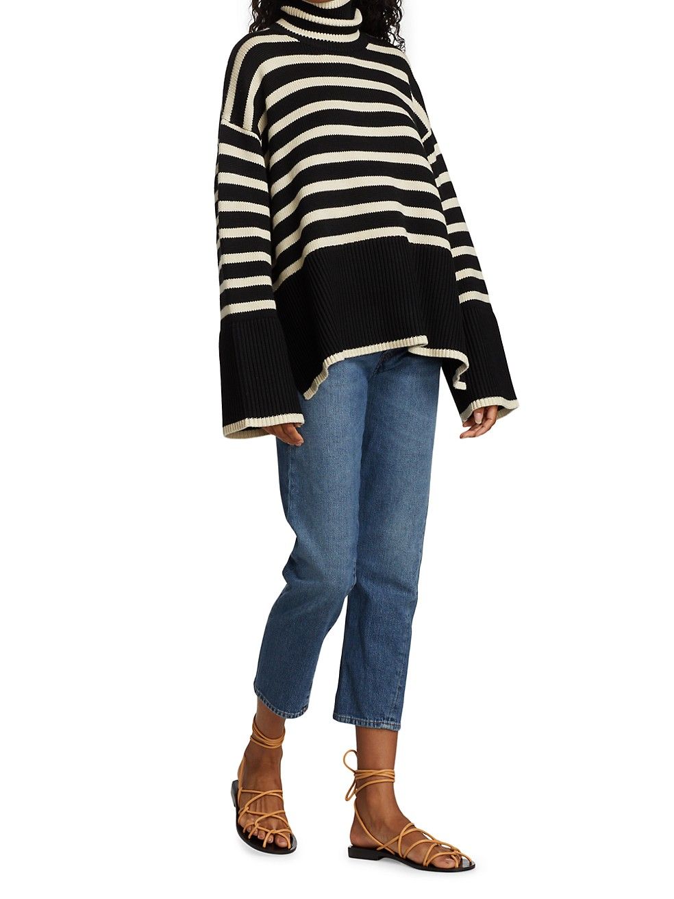 Signature Stripe Turtleneck Sweater | Saks Fifth Avenue