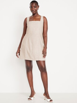 Sleeveless Linen-Blend Mini Dress | Old Navy (US)