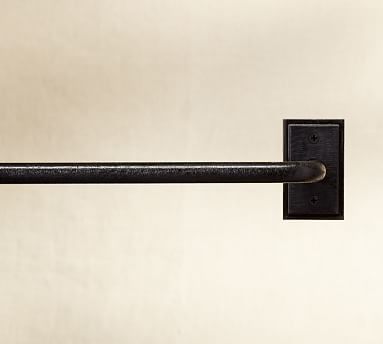 PB Essential Room Darkening Curtain Rod & Wall Bracket - Cast Iron | Pottery Barn (US)