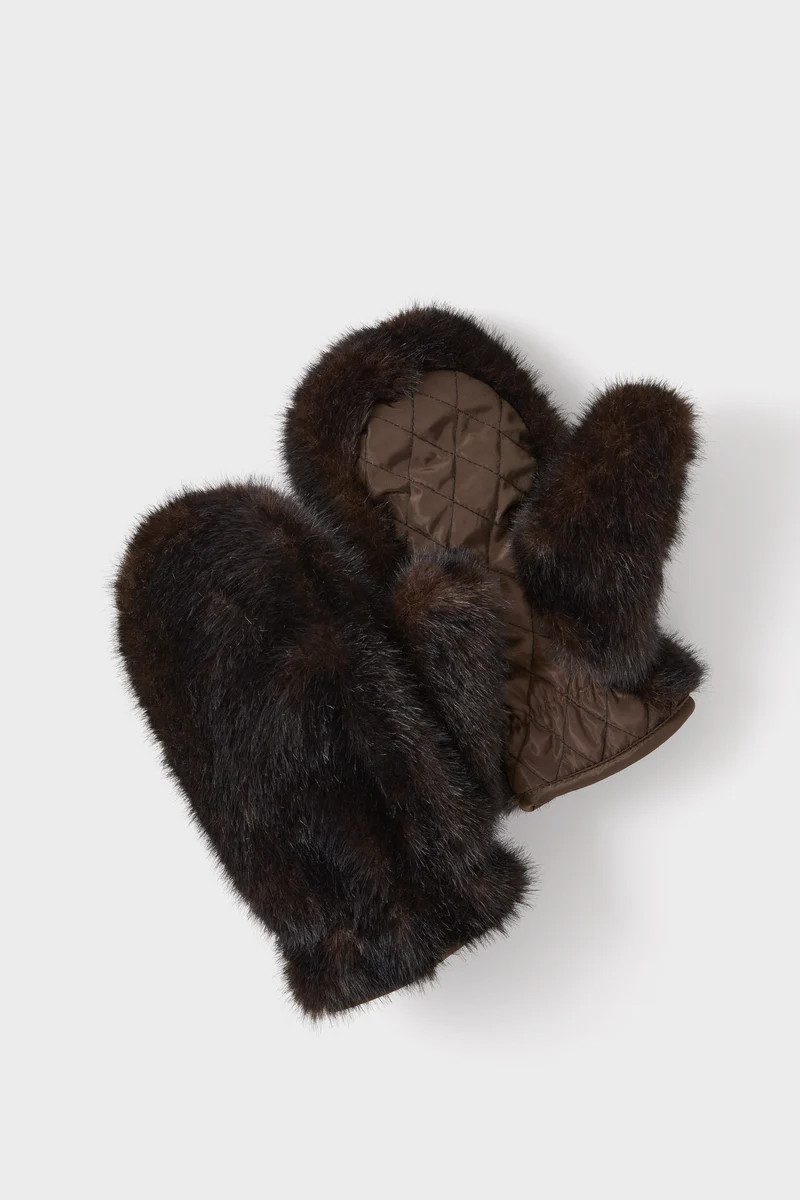 Brown Fur Mittens | Tuckernuck (US)
