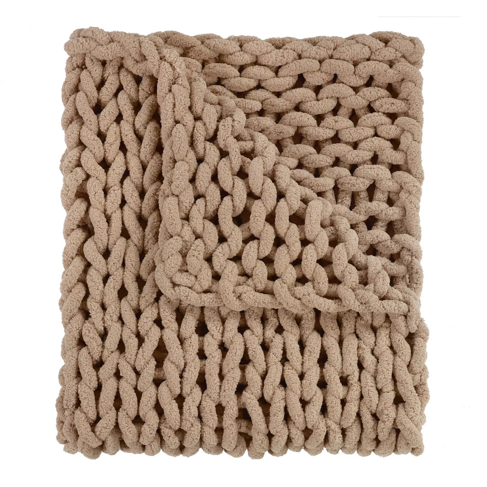 Donna Sharp Chenille Chunky Throw, Beige | Kohl's