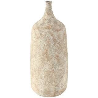 20" Beige Distressed Metal Vase By Ivory And Iris | 7.9" x 7.9" x 19.8" | Michaels® | Michaels Stores